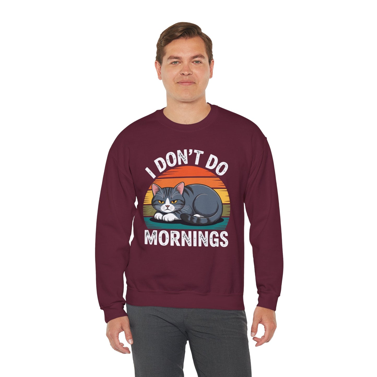 Funny Sleep Cat I Don't Do Morning Sweatshirt