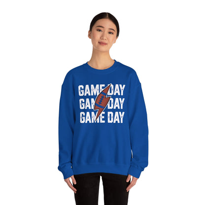 Vintage Game Day Football Lightning Bolt Funny Team Sport Sweatshirt