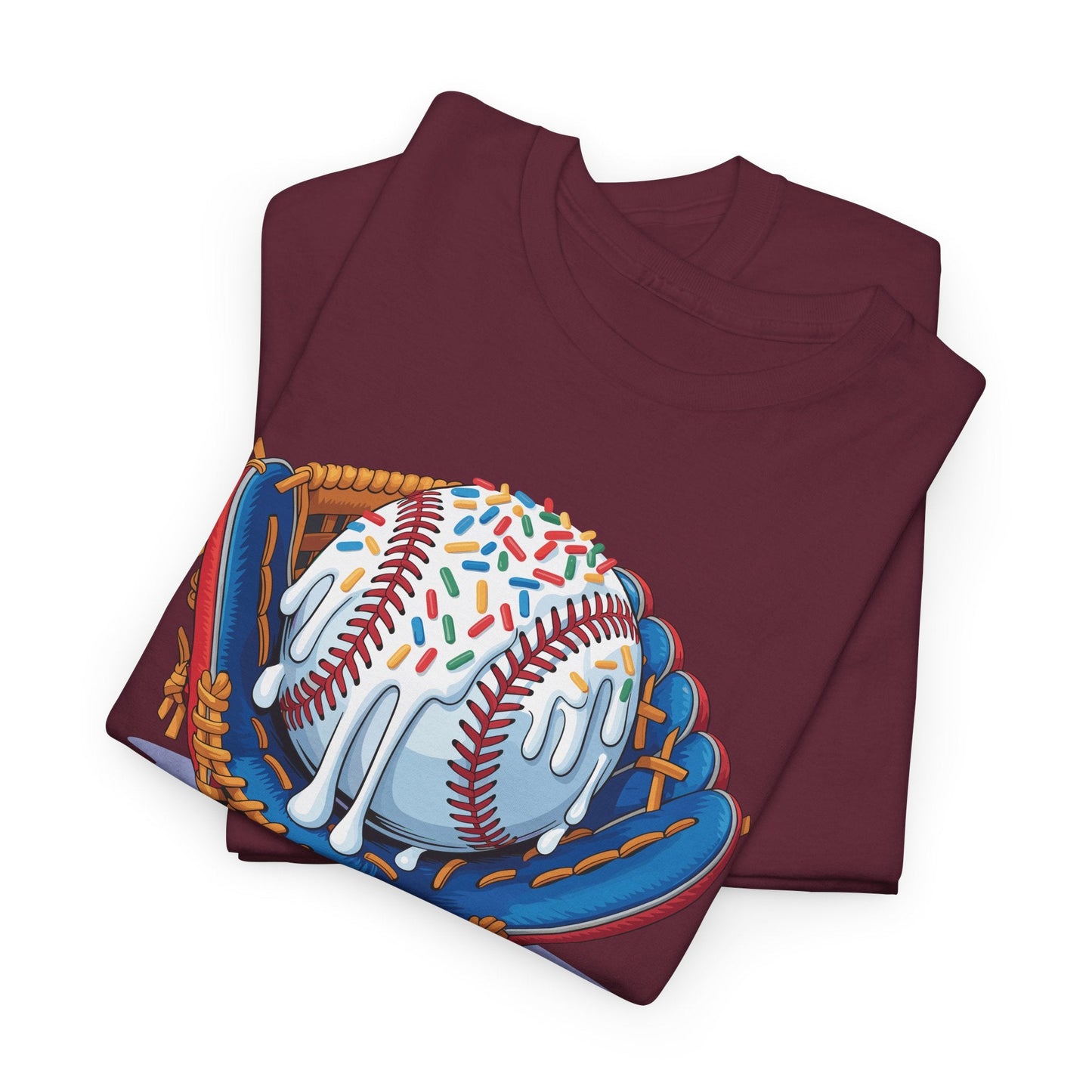 Baseball Drip Ice Cream Sprinkles Baseball Glove T-Shirt