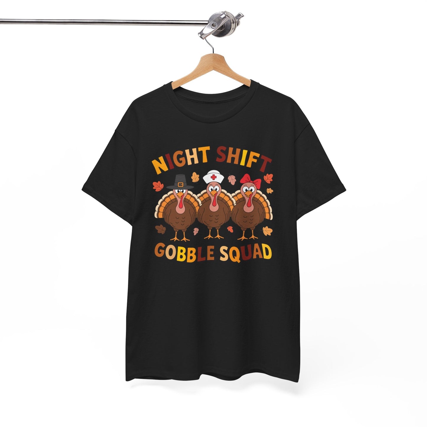 Night Shift Gobble Squad Night Worker Staff Thanksgiving T-Shirt
