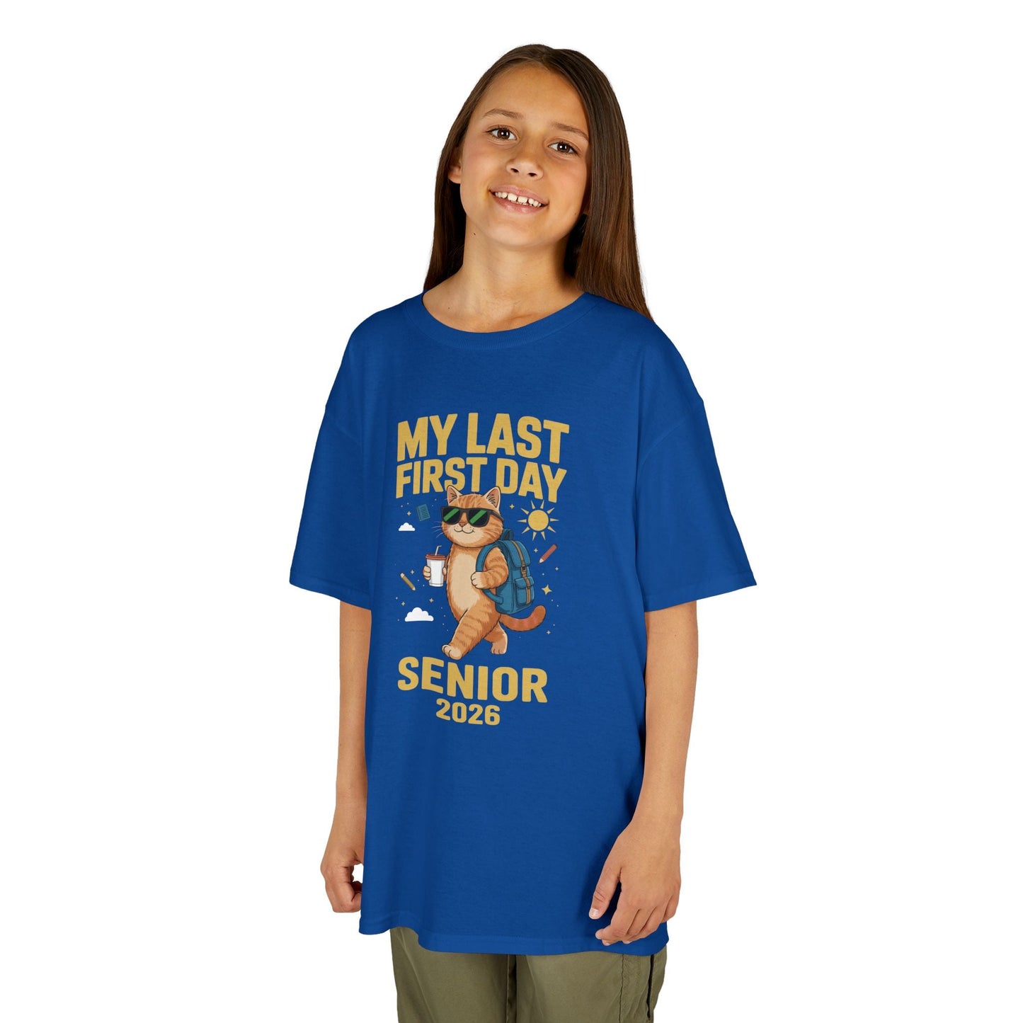 My Last First Day Senior 2026 Cat Back to School Cool Class T-Shirt