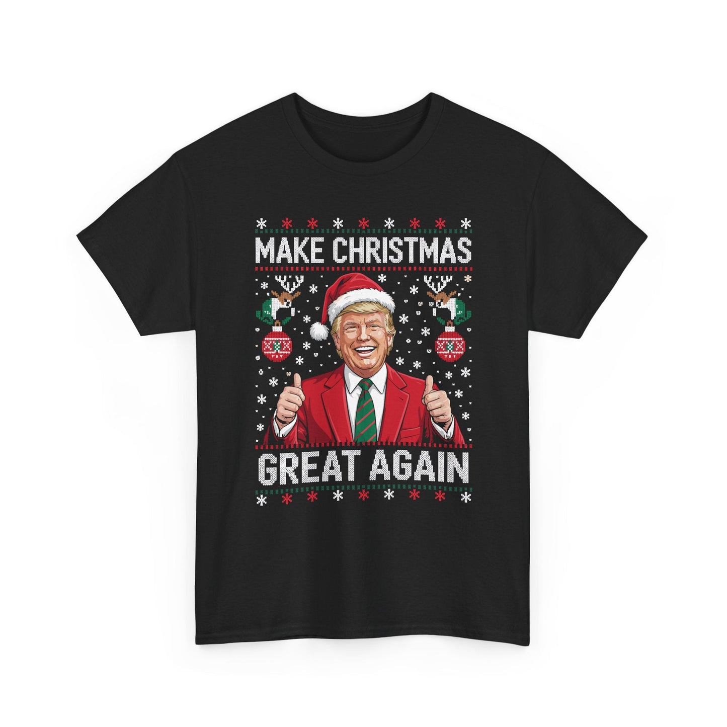 Funny Trump Make Christmas Great Again Xmas Pajamas Ugly T-Shirt