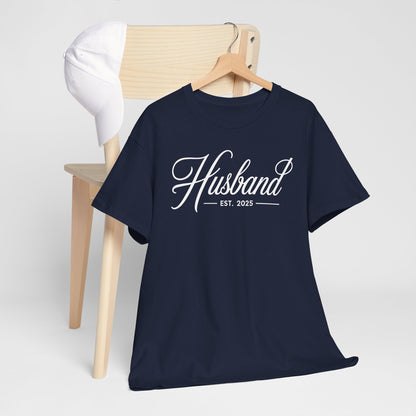 Couples Gifts For Husband And Wife Matching Husband Est 2025 Just Married Honeymoon Wedding T-Shirt