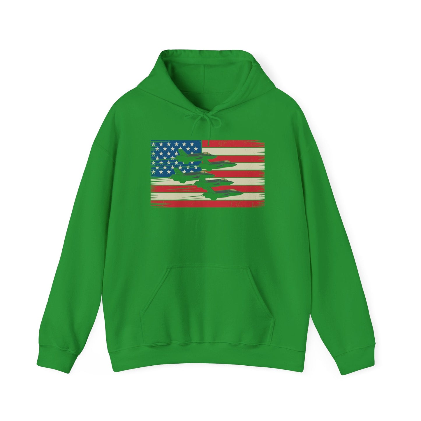 Vintage American Flag USA Fighter Jets 4th of July Patriotic Hoodie