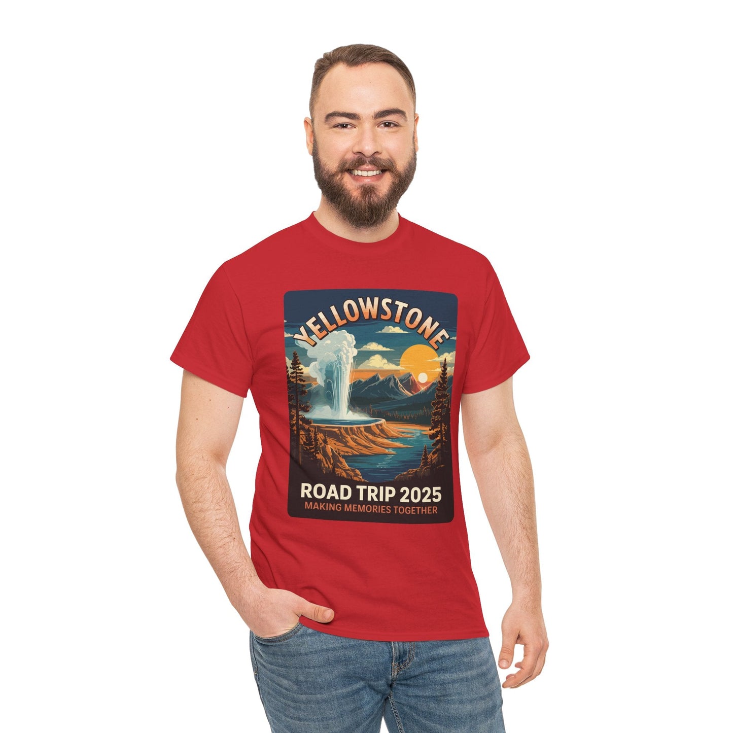 Yellowstone Family Road Trip 2025 National Park Outdoor T-Shirt