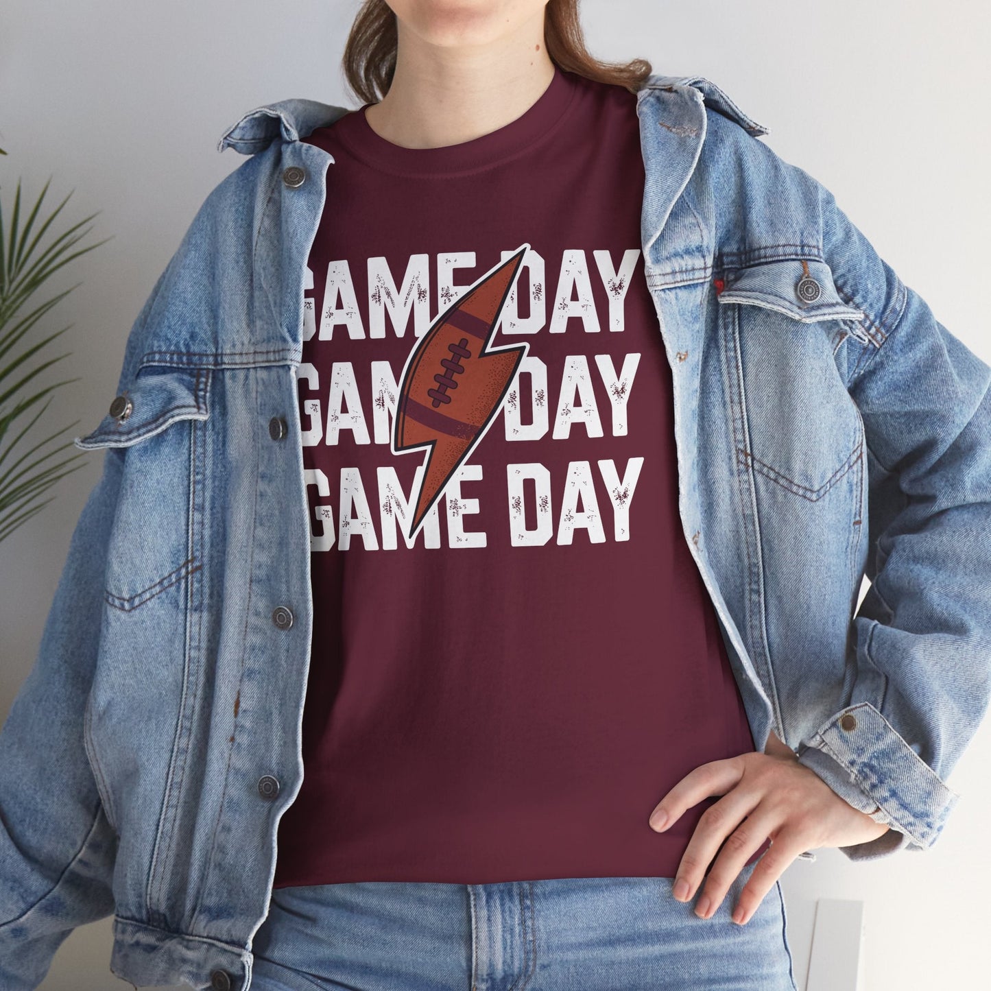Vintage Game Day Football Lightning Bolt Funny Team Sport T-Shirt