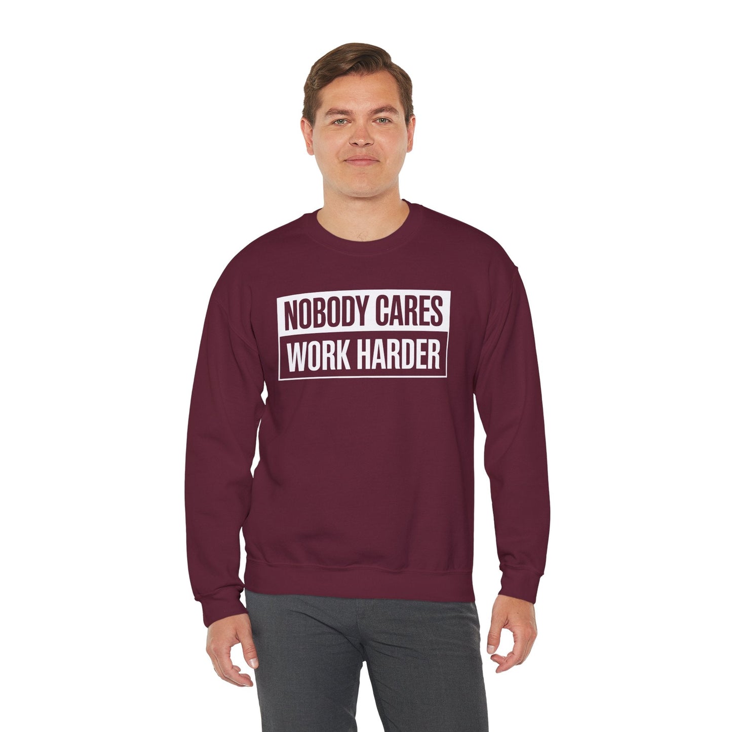 Nobody Cares Work Harder Fitness Workout Gym Gift Sweatshirt