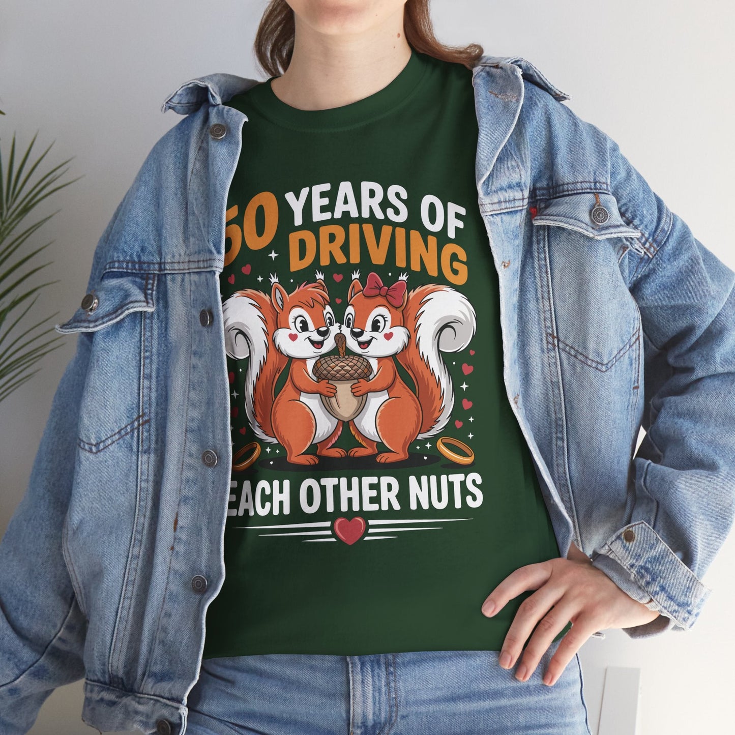 50th Wedding Anniversary 50 Years Of Driving Each Other Nuts T-Shirt