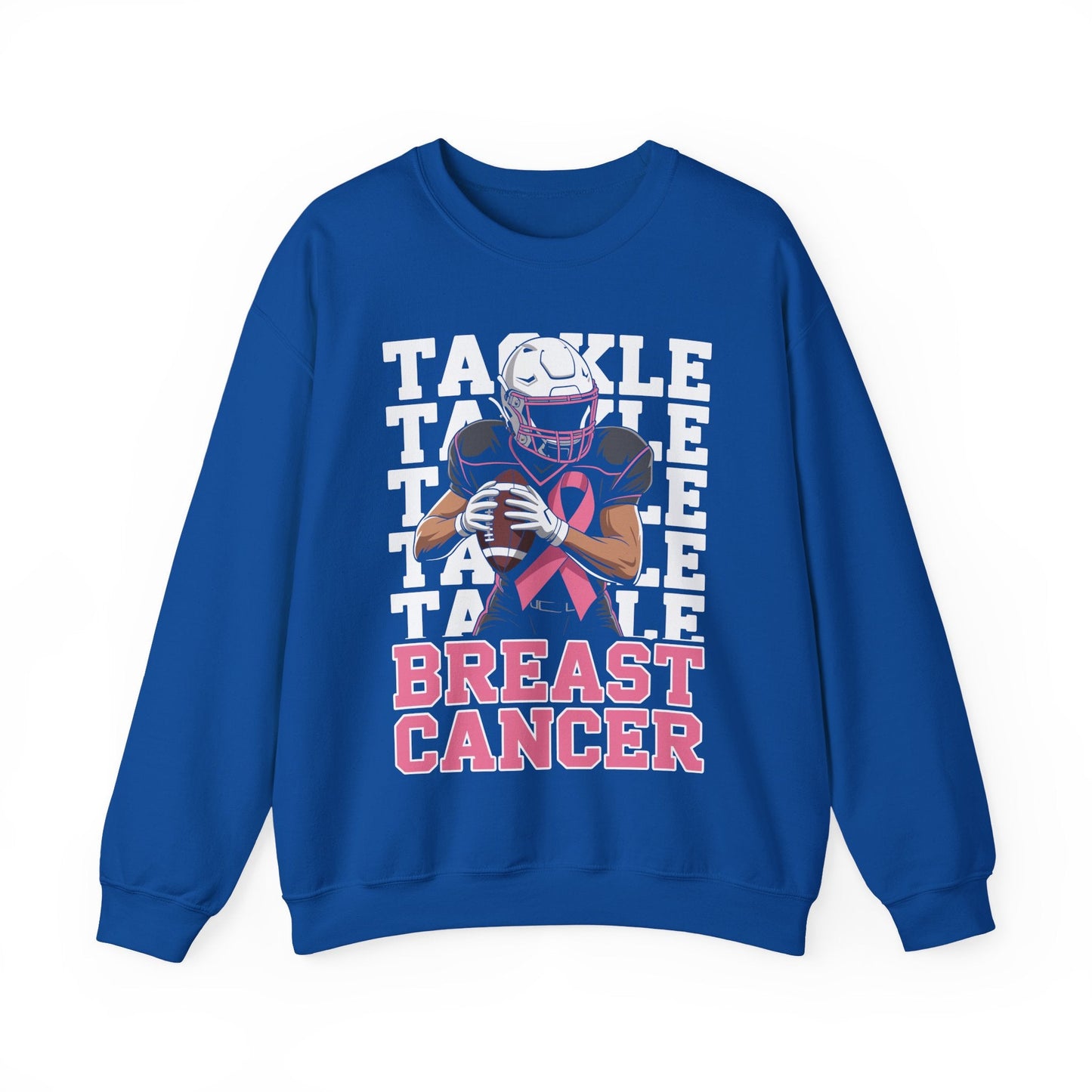 Tackle Football Breast Cancer Awareness Pink Ribbon Sweatshirt