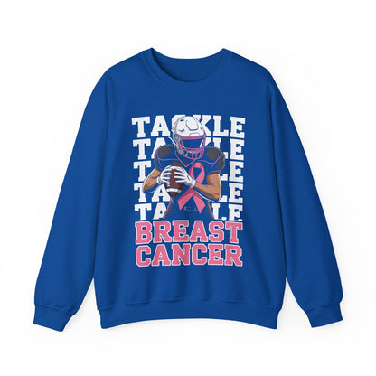 Tackle Football Breast Cancer Awareness Pink Ribbon Sweatshirt