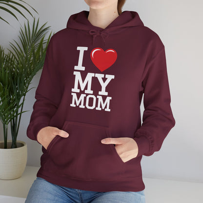 I Love My Mom Mothers Day from Daughter or Son Hoodie