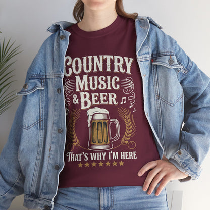 Vintage Country Music and Beer That's Why I'm Here Legends T-Shirt