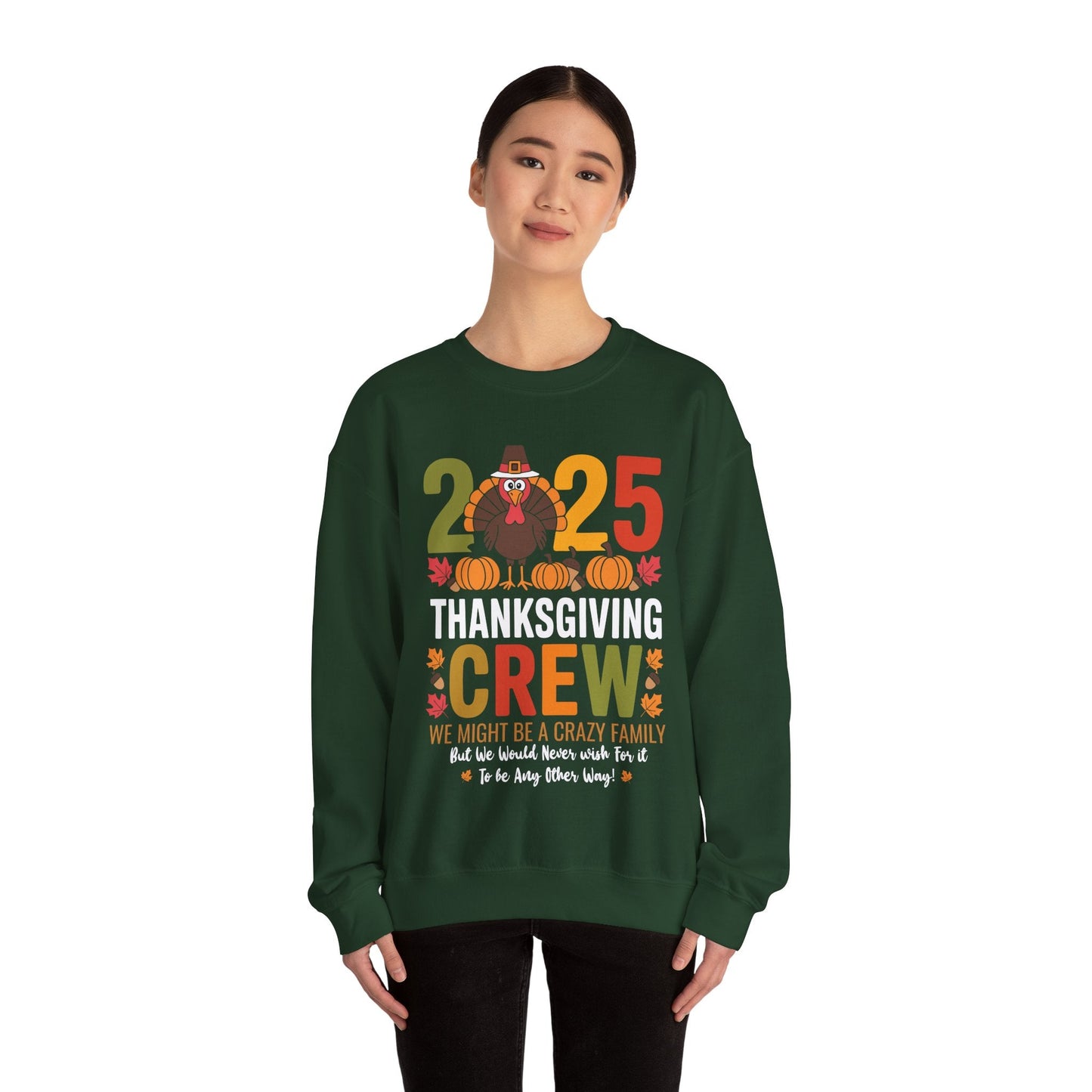 Family Thanksgiving 2025 Thanksgiving Crew Turkey Matching Sweatshirt