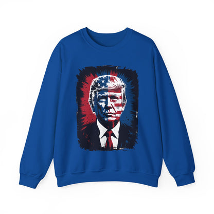 President Trump Portrait 4th July Sweatshirt