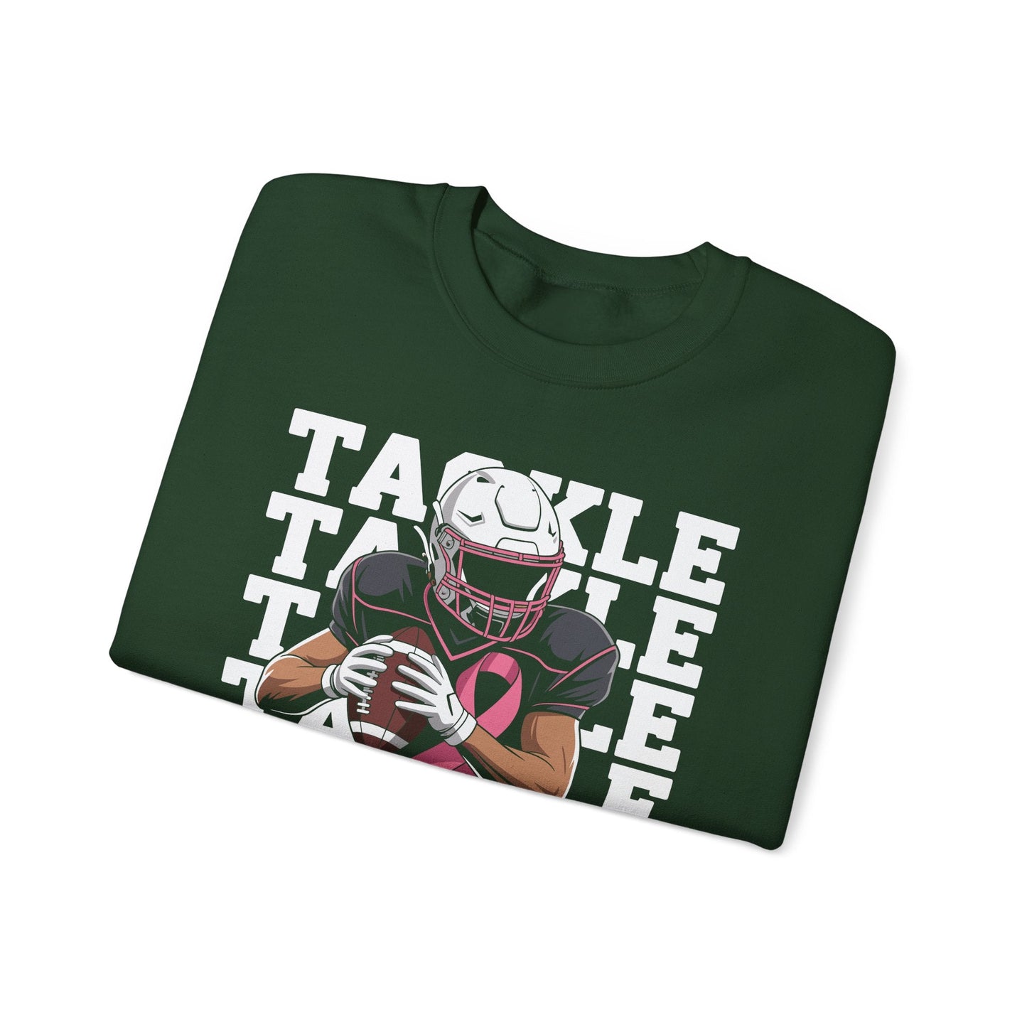 Tackle Football Breast Cancer Awareness Pink Ribbon Sweatshirt