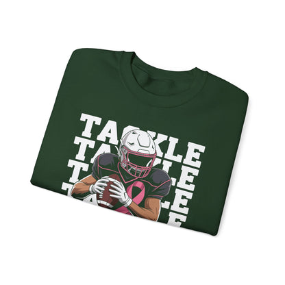 Tackle Football Breast Cancer Awareness Pink Ribbon Sweatshirt