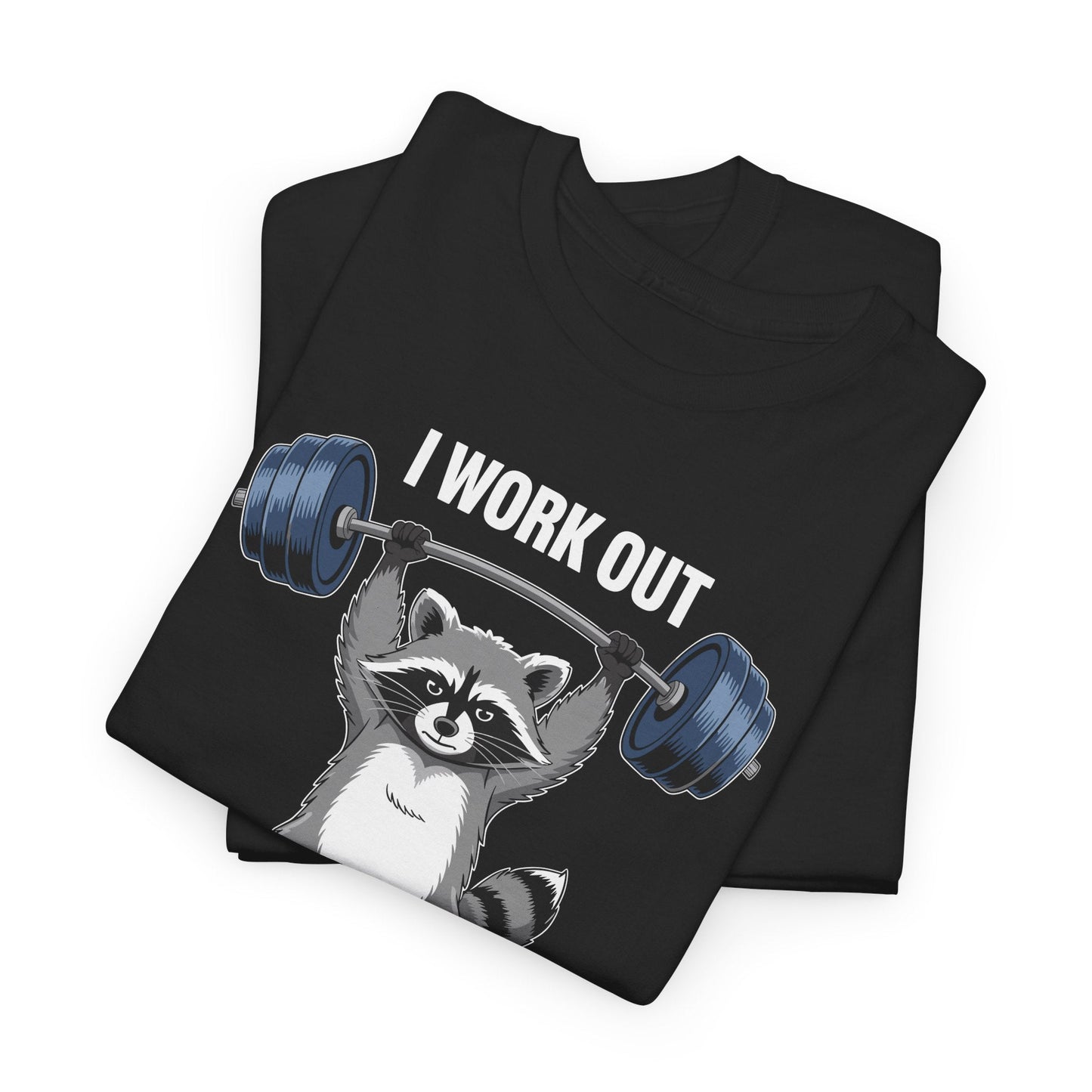 Raccoon Deadlift Bodybuilding Animal Funny Gym Fitness T-Shirt