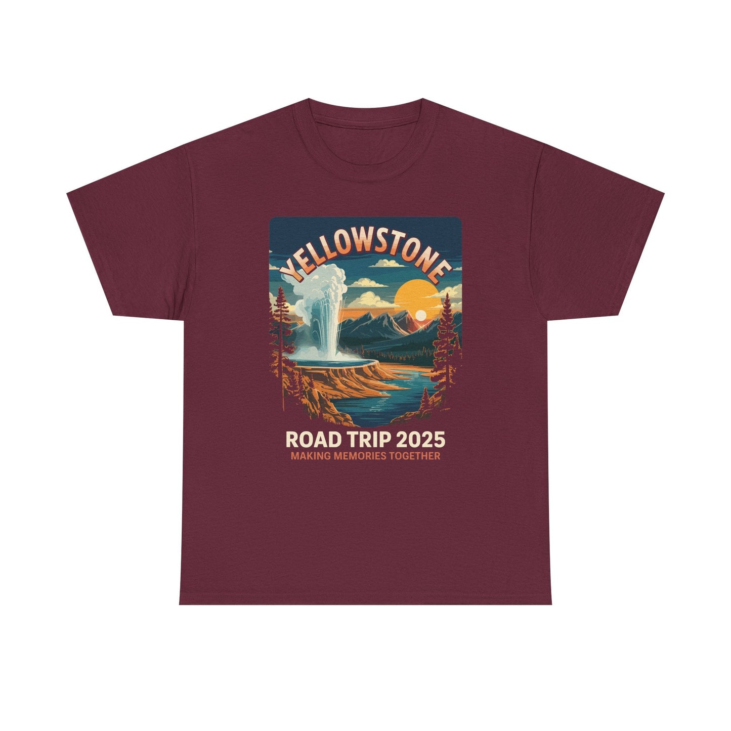 Yellowstone Family Road Trip 2025 National Park Outdoor T-Shirt