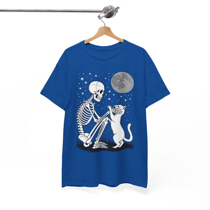 Skeleton Cat Skull Kitty Cute Goth Halloween Men Women T-Shirt