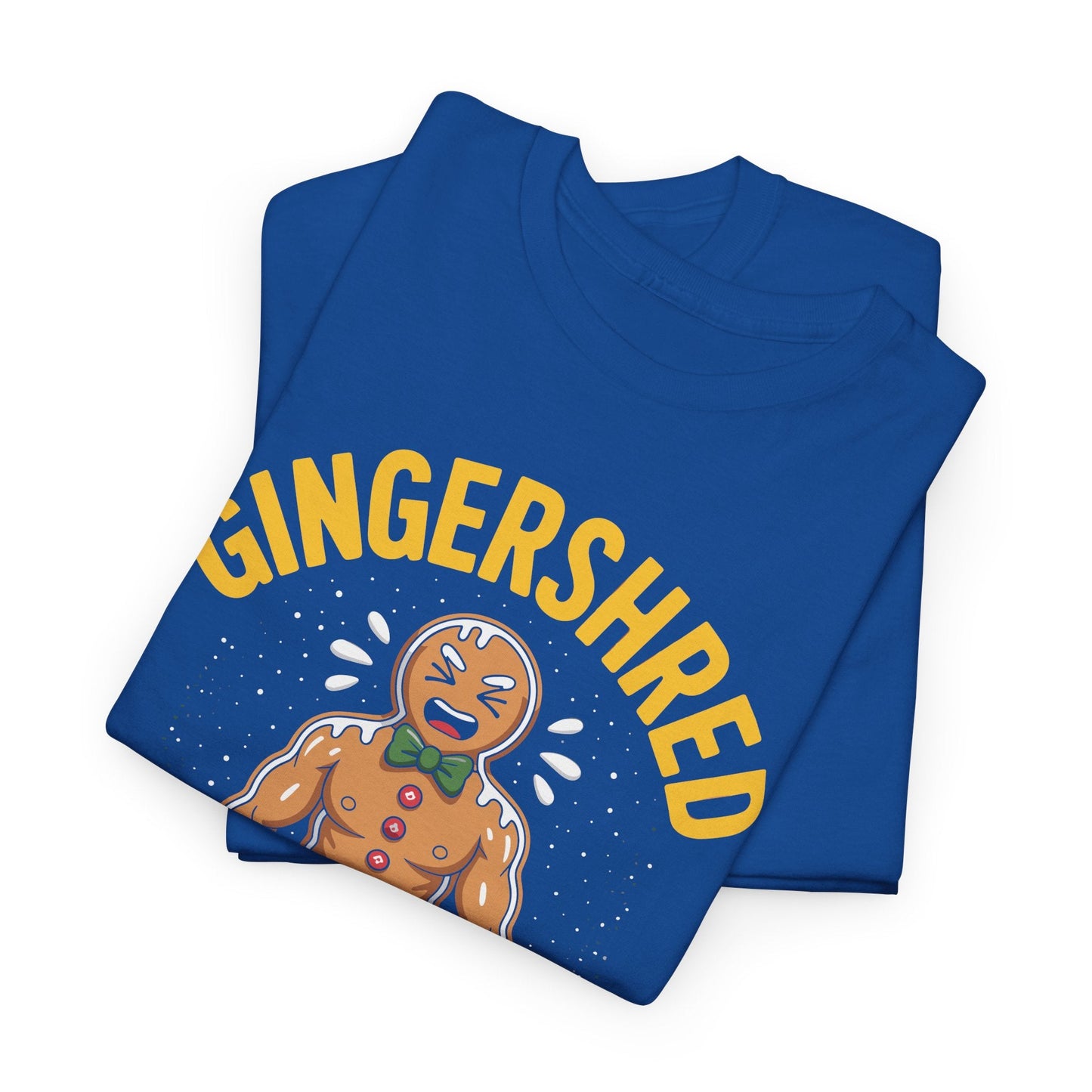 Funny Gingershred Gingerbread Man Gym Bodybuilding Christmas T-Shirt