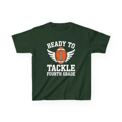 Ready To Tackle Fourth Grade Back To School Football T-Shirt