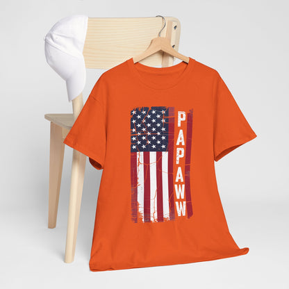 Papaw Grandpa US American Flag Shirt Grandfather Day T-Shirt