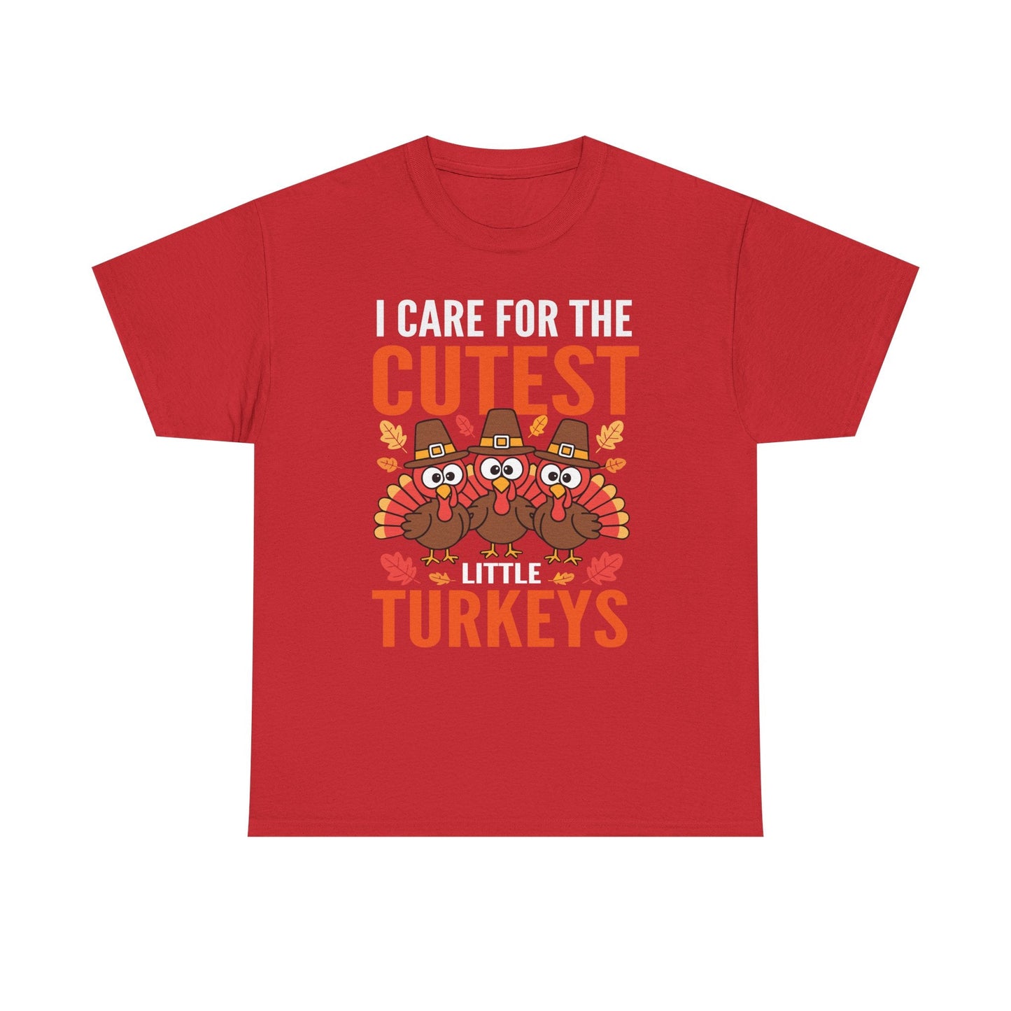 Care For Little Turkeys Nurse Fall Thanksgiving Scrub Top T-Shirt