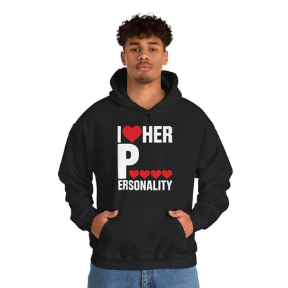 Funny Valentine's Day Couple Matching I Love Her Personality Hoodie