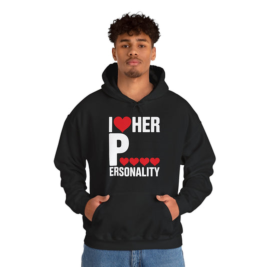 Funny Valentine's Day Couple Matching I Love Her Personality Hoodie