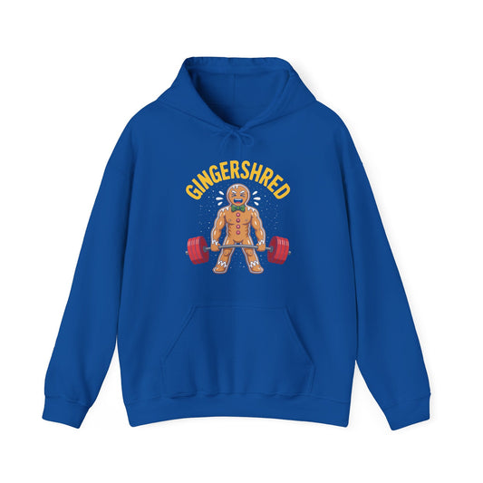 Funny Gingershred Gingerbread Man Gym Bodybuilding Christmas Hoodie