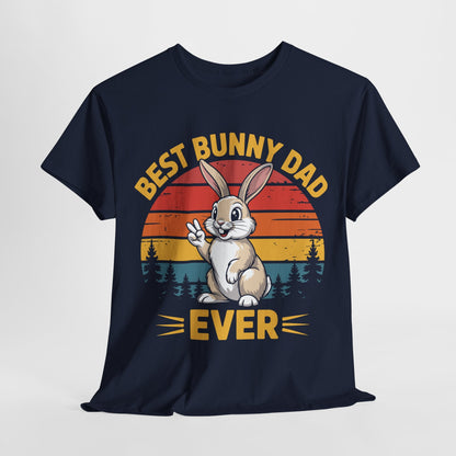 Best Bunny Dad Ever Funny Rabbit Lover Dad Gift T-Shirt for Pet Owners
