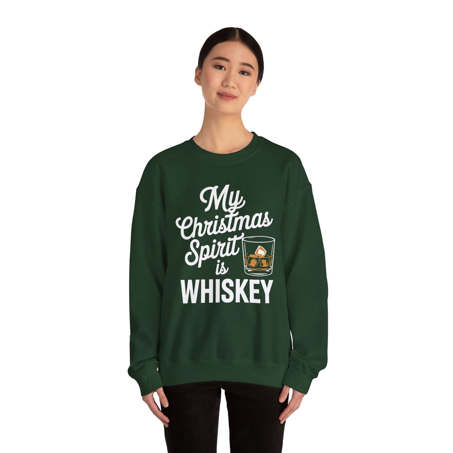 Funny Christmas Drinking Shirt Whiskey Liquor Drinker Saying Sweatshirt