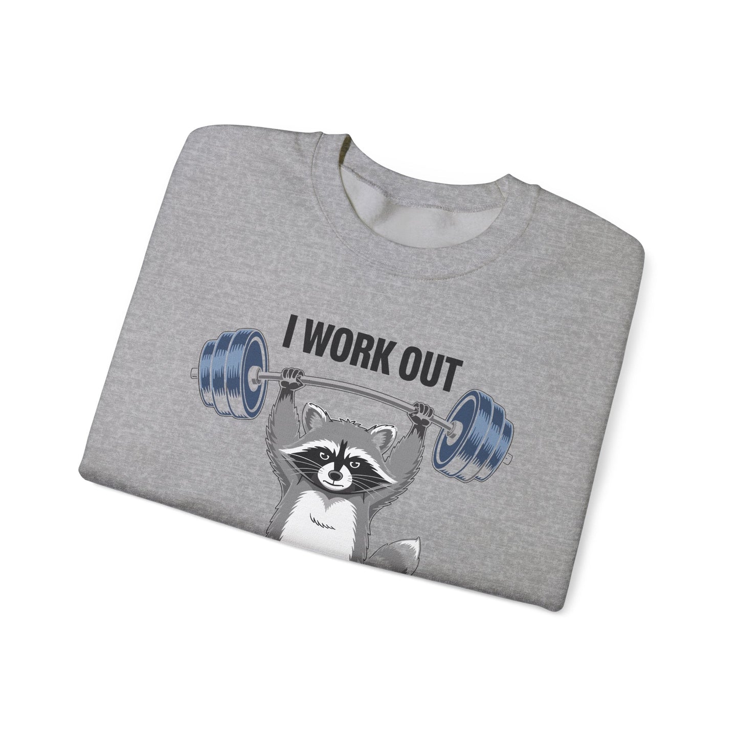 Raccoon Deadlift Bodybuilding Animal Funny Gym Fitness Sweatshirt