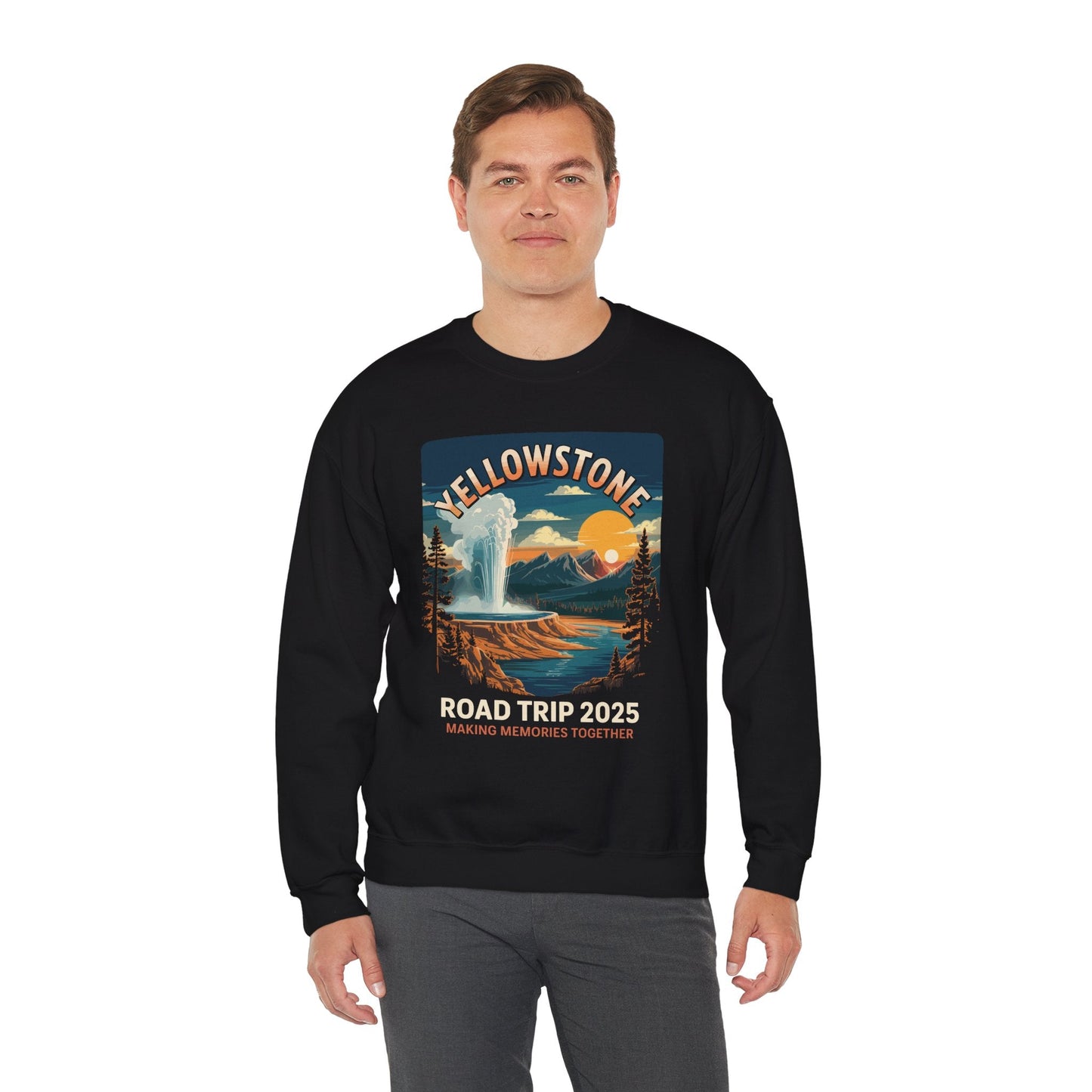 Yellowstone Family Road Trip 2025 National Park Outdoor Sweatshirt