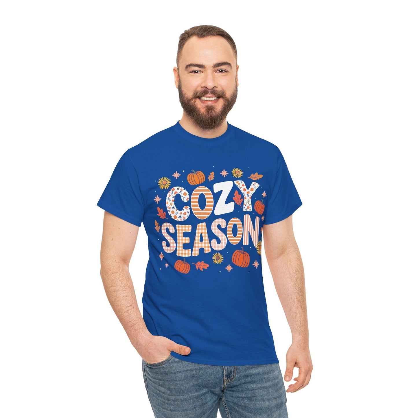 Cozy Season Autumn Fall Vibes Halloween Thanksgiving Pumpkin T-Shirt