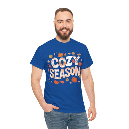 Cozy Season Autumn Fall Vibes Halloween Thanksgiving Pumpkin T-Shirt