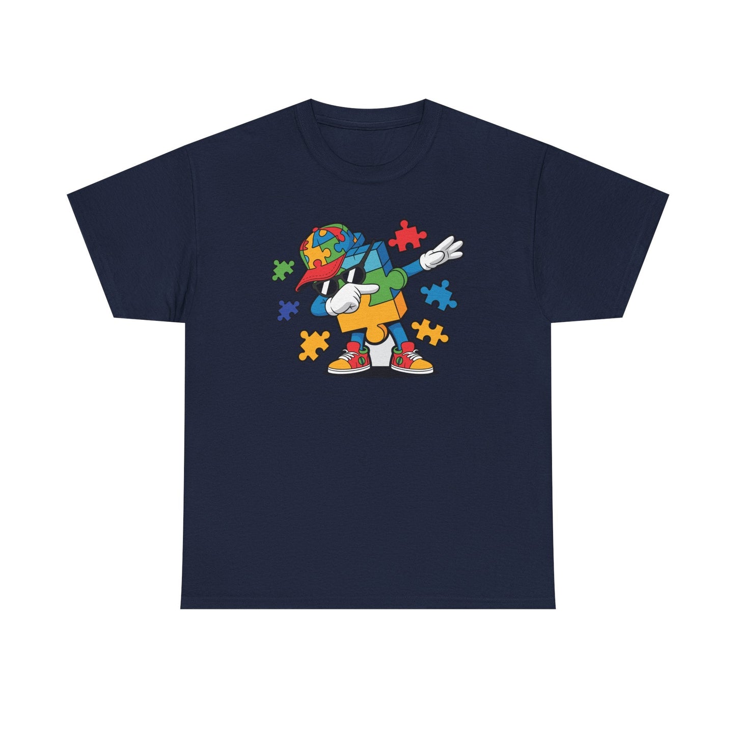 Dabbing Puzzle Autism Awareness T-Shirt