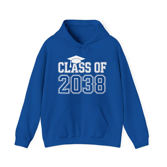 Class of 2038 Grow With Me Funny Kindergarten Back To School Hoodie