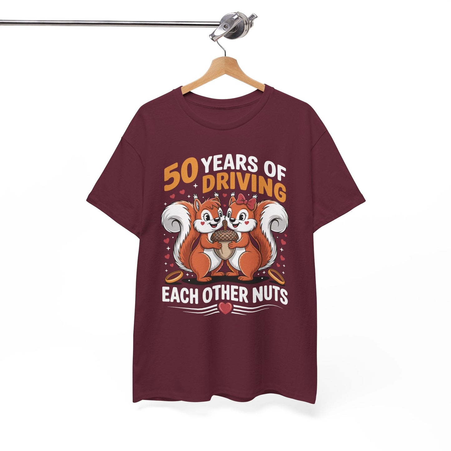 50th Wedding Anniversary 50 Years Of Driving Each Other Nuts T-Shirt