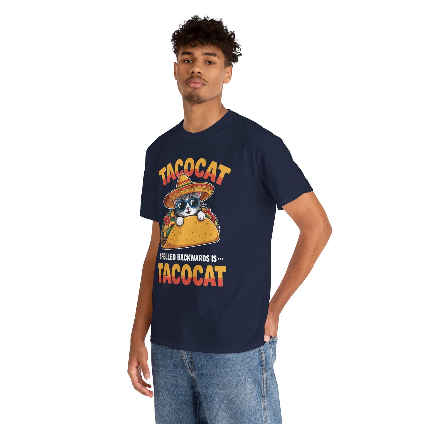 Tacocat Spelled Backwards Taco Cat Cinco De Mayo T-Shirt Men Women