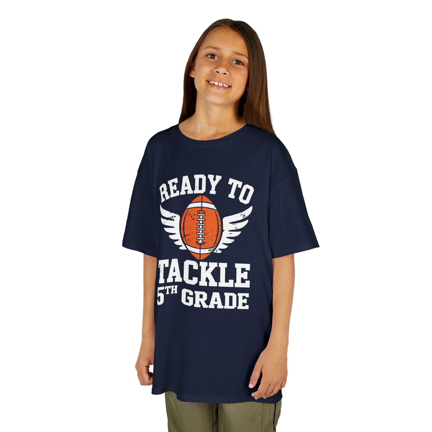 Ready To Tackle 5th Grade Football First Day Sport Kids T-Shirt