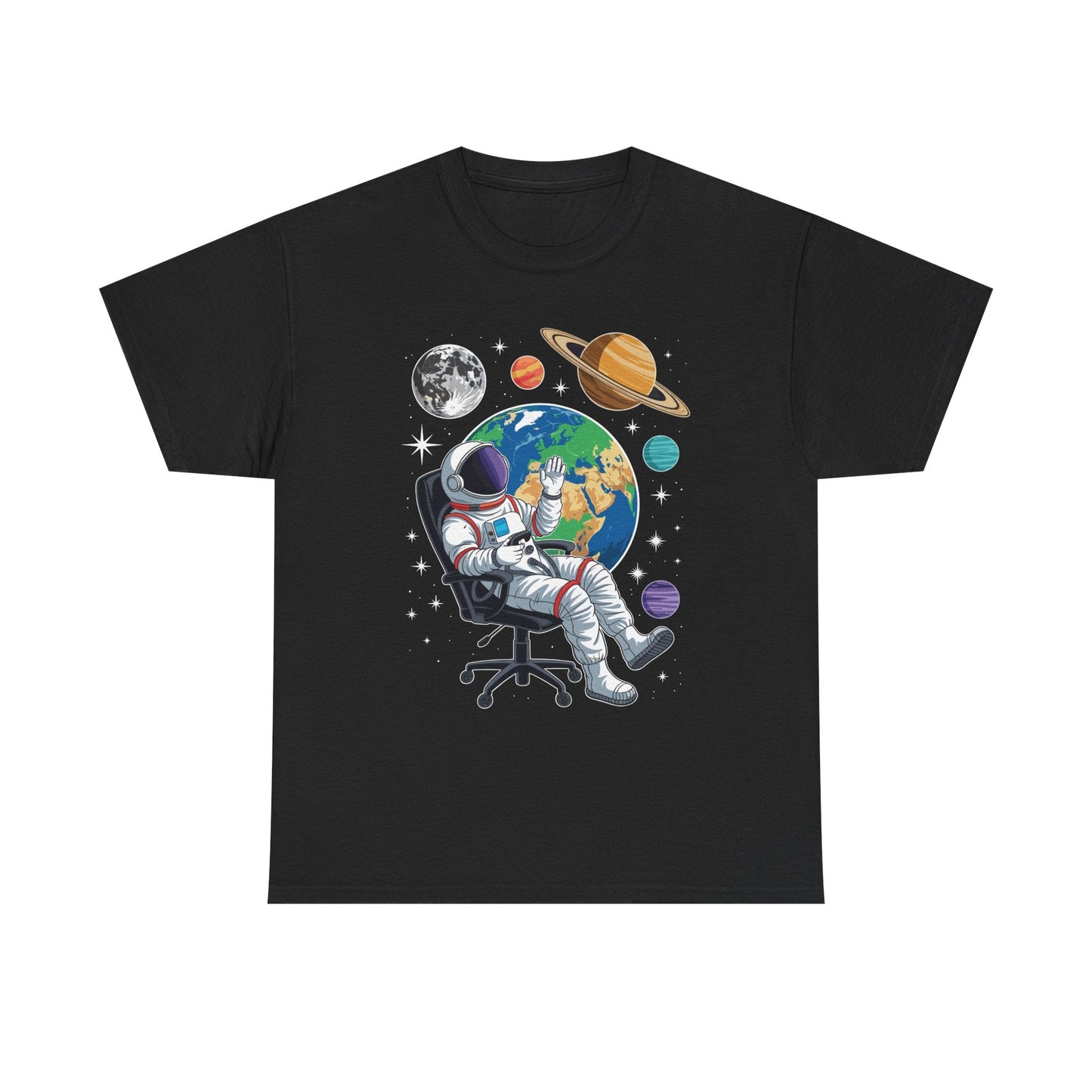 Astronaut Gamer Space Gaming System Planets T-Shirt