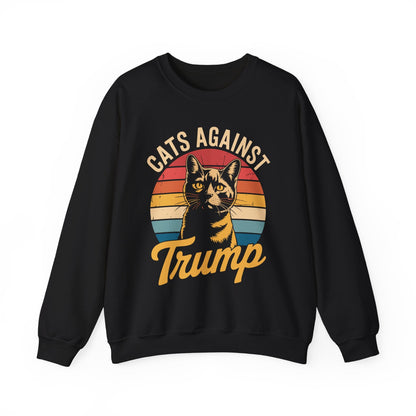Cats Against Trump Funny Anti Trump Election Funny Cat Sweatshirt