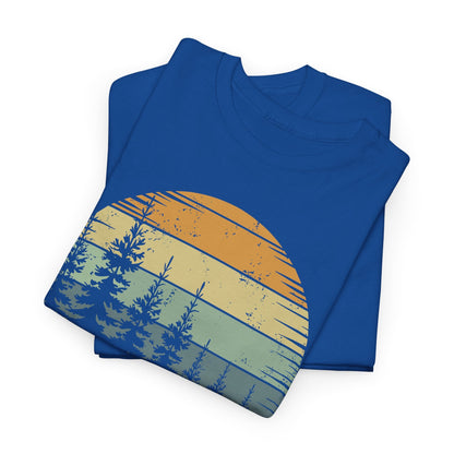 Retro Forest Trees Outdoors Nature Vintage Graphic T-Shirt