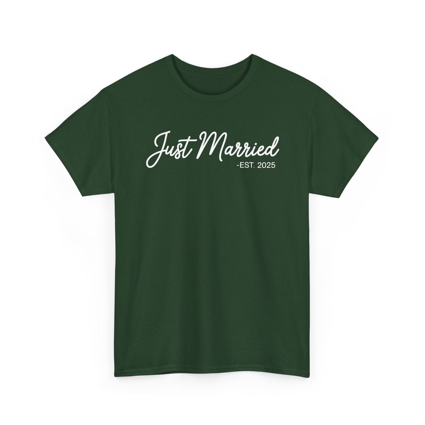Just Married 2025 Honeymoon Wedding Couples Fiancee T-Shirt