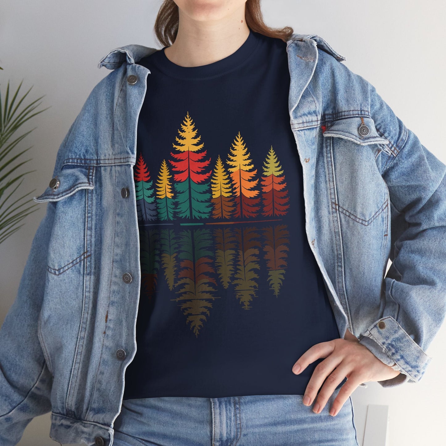 Nature Reflection Forest Trees Outdoor Wildlife T-Shirt