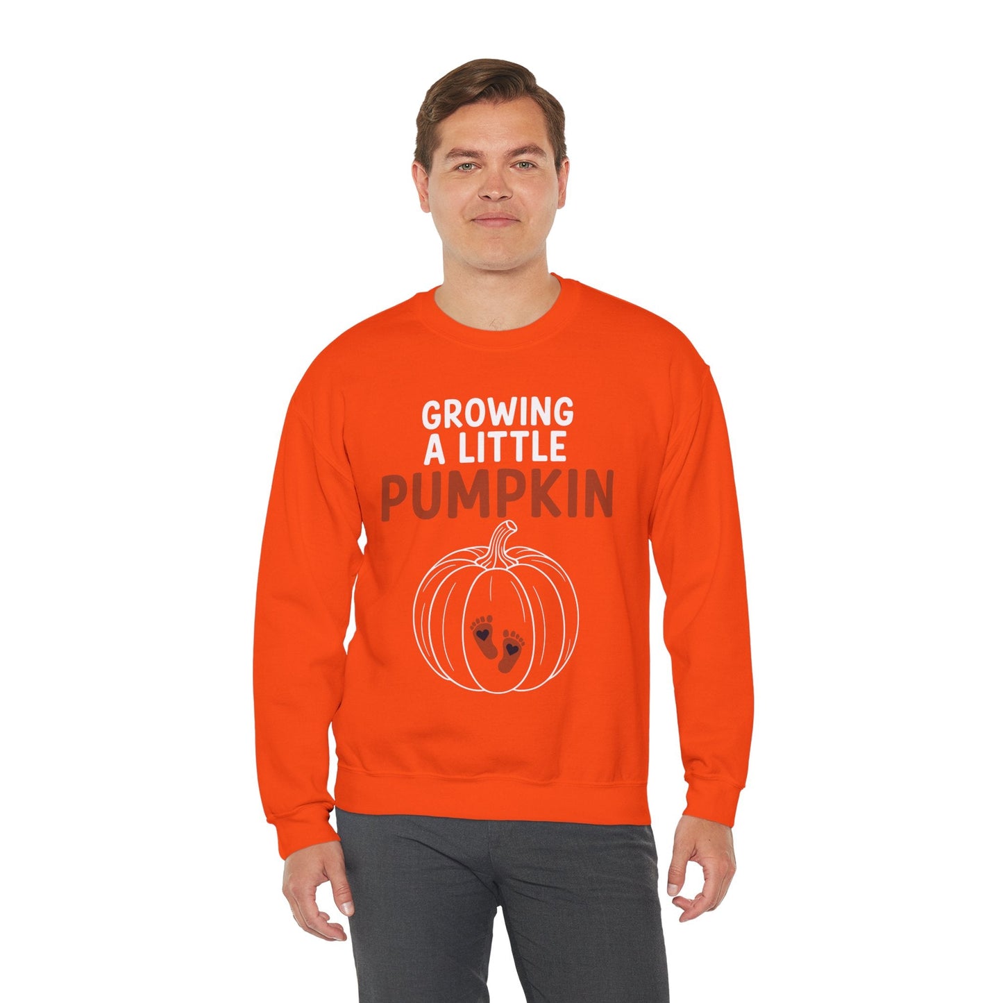 Growing A Little Pumpkin Fall Thanksgiving Baby Bump Wife Sweatshirt