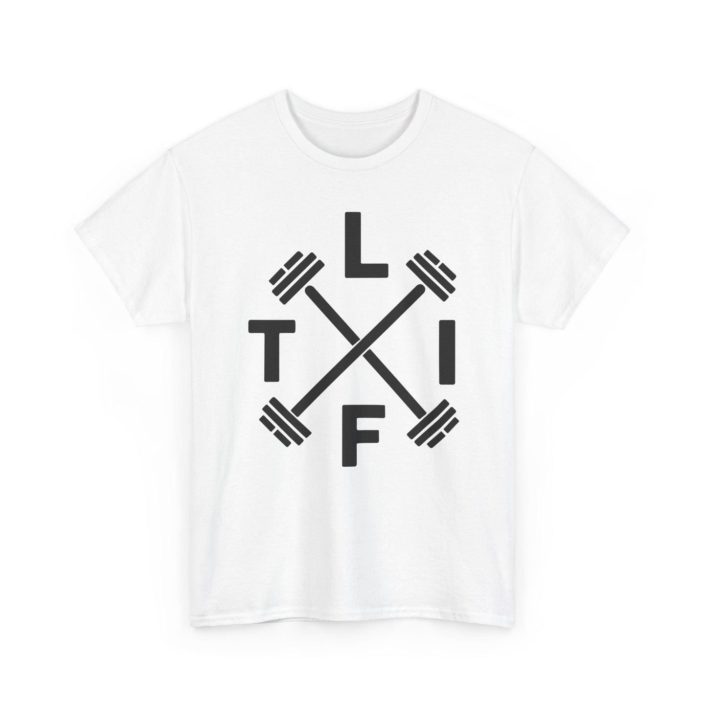 LIFT Weightlifting Fitness Barbells Crossed Circle T-Shirt