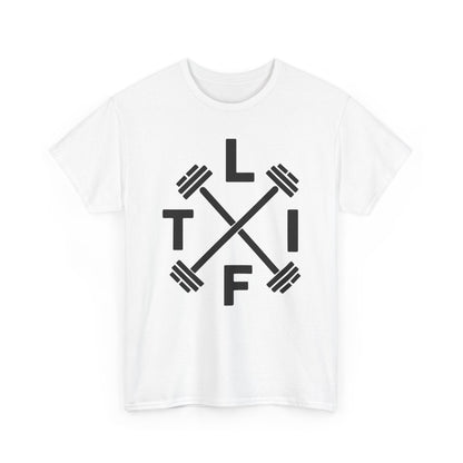 LIFT Weightlifting Fitness Barbells Crossed Circle T-Shirt