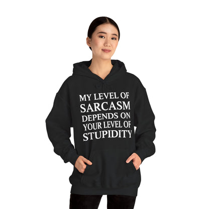 Funny Sarcastic Humor My Level of Sarcasm Sarcastic Quote Hoodie